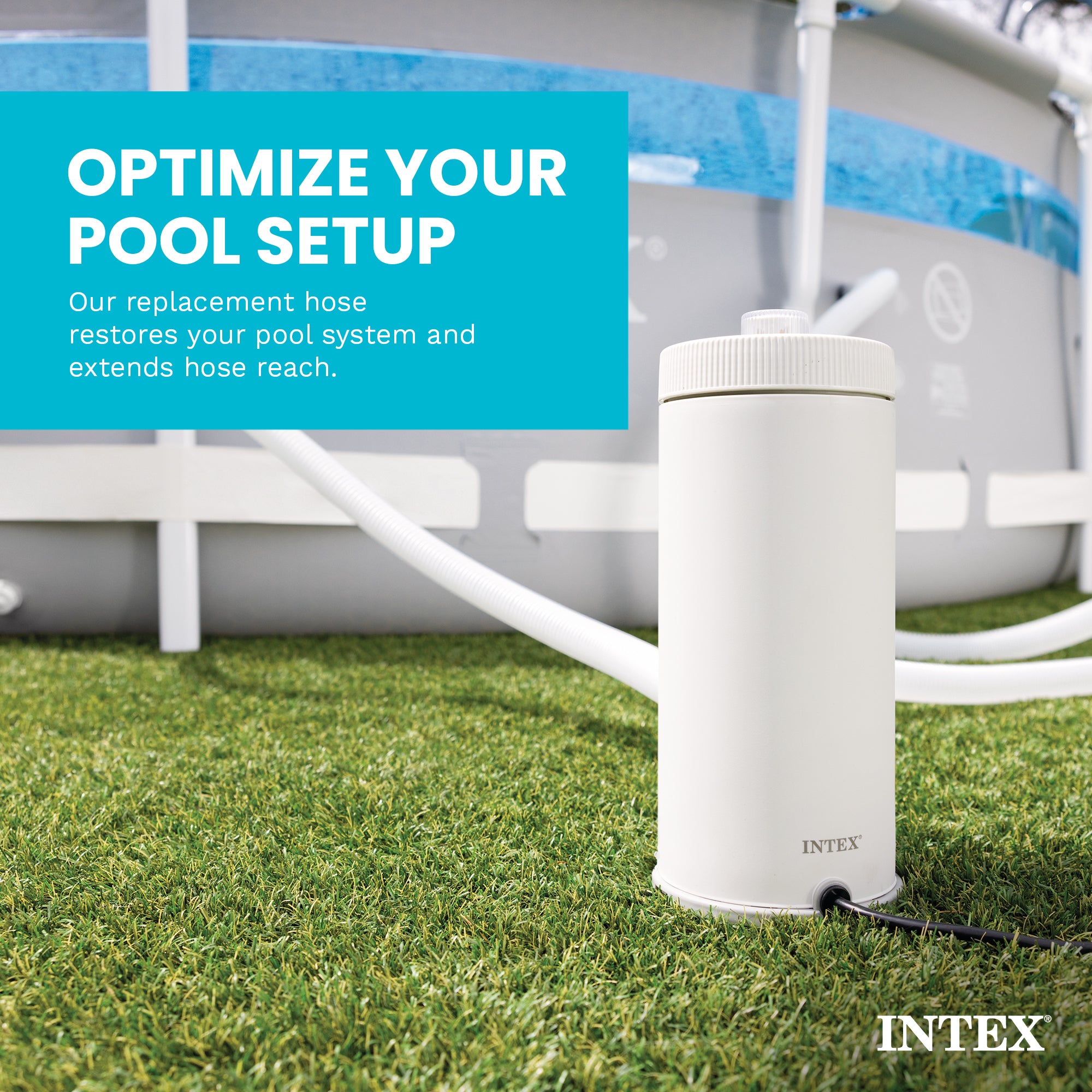 Intex 1.25 Inch Diameter Accessory Pool Pump Replacement Hose 59 Inch Long