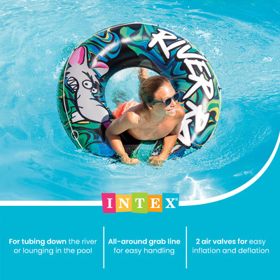 Intex River Rat 48" Inflatable Tube Raft For Lake, Pool, or River | 68209E(Used) - VMInnovations