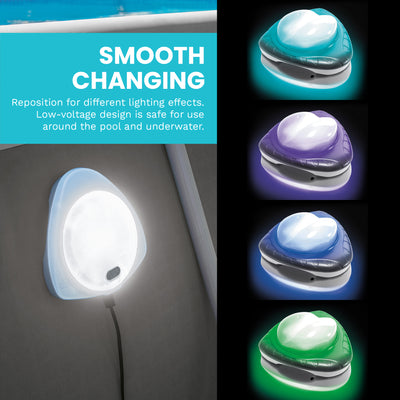 Above Ground Multi Color LED Magnetic Swimming Pool Wall Light (Open Box) - VMInnovations