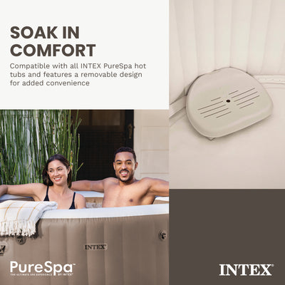 Intex PureSpa Slip Resisting Inflatable Removable Hot Tub Seat Spa Accessory