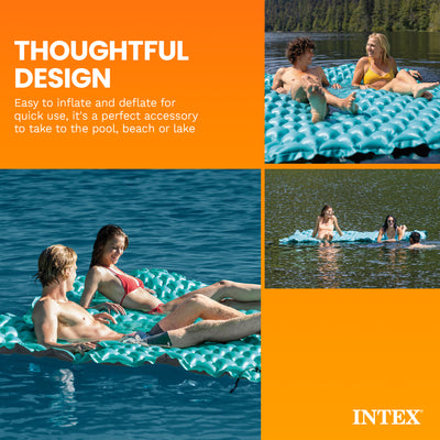 Intex Giant 9.5' Inflatable Floating Swimming Pool Lake Mat Platform Pad (Used) - VMInnovations