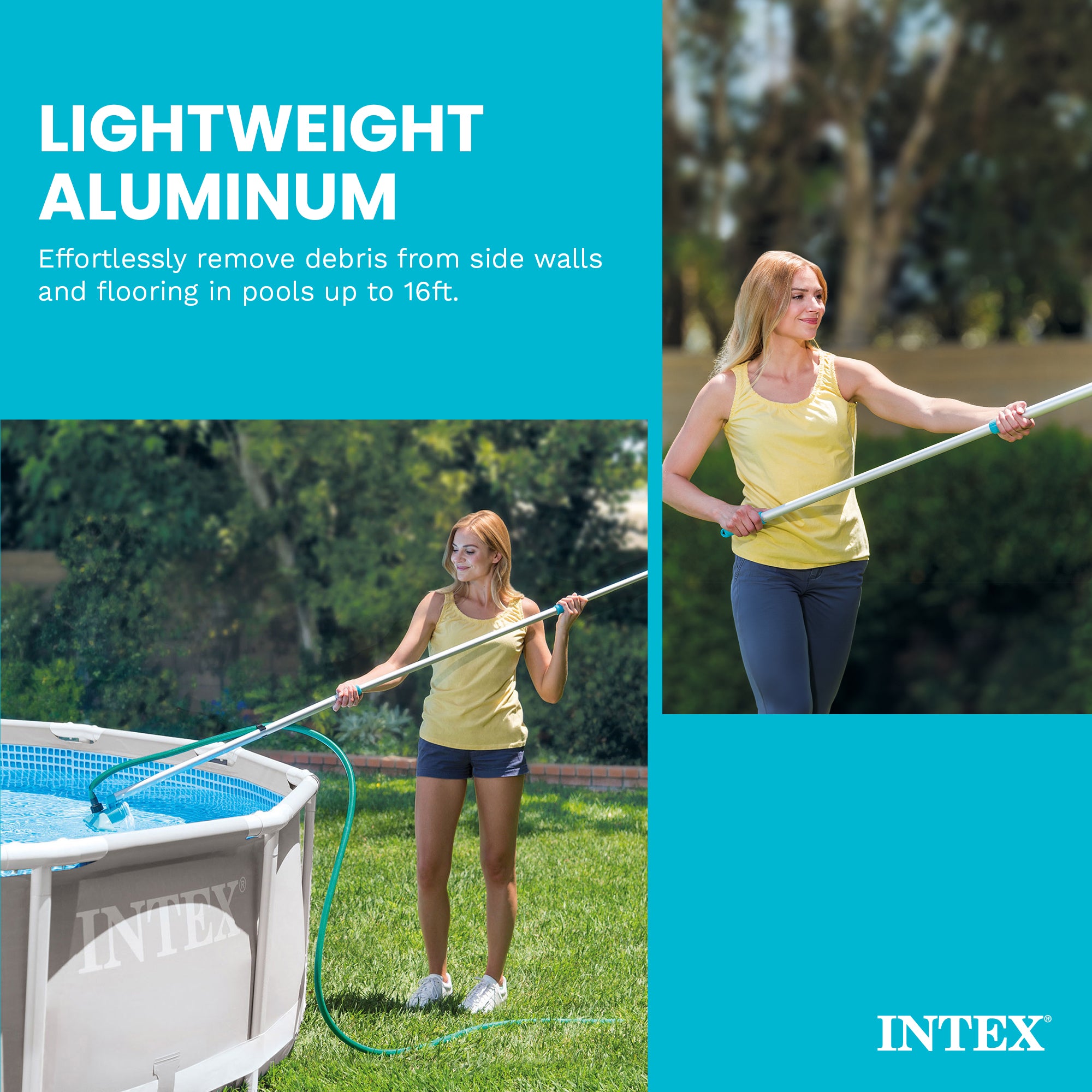 Intex 29054E 94 Inch Telescoping Swimming Pool Cleaning Maintenance Pole Shaft