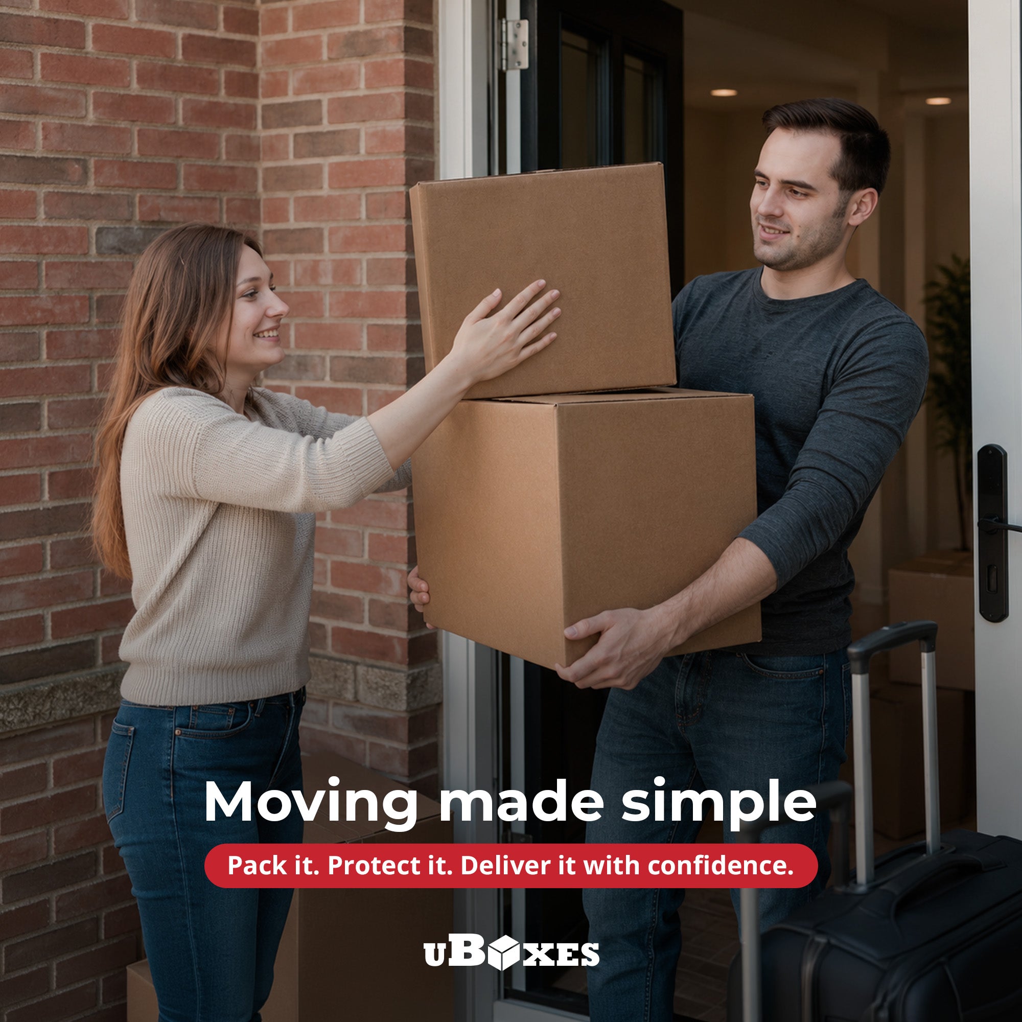 UBMOVE 2 Room Moving Kit, 30 Corrugated Cardboard Boxes with Packing Supplies