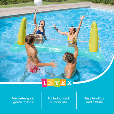 Intex 56508EP Inflatable Floating Swimming Pool Toys Volleyball Game, Green