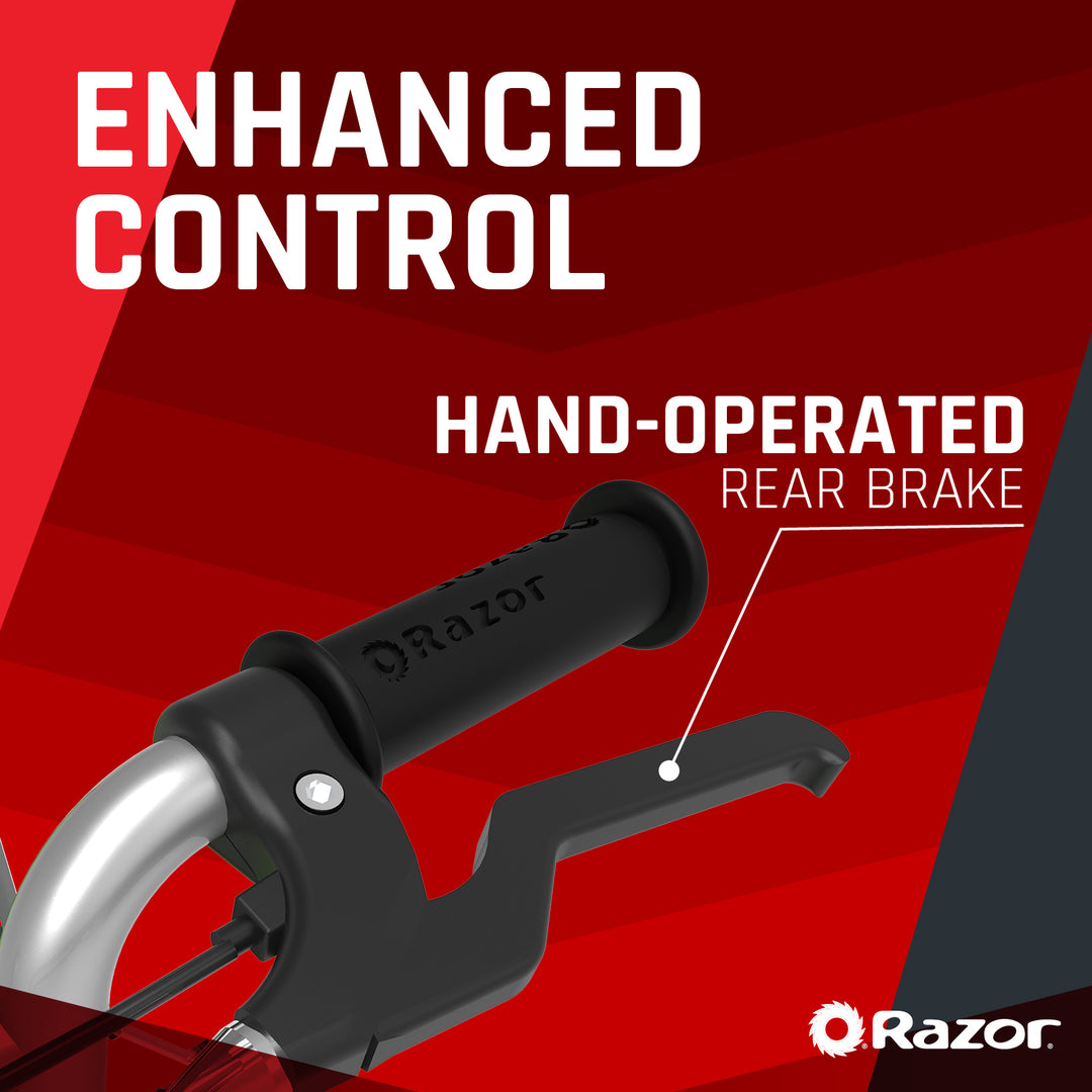 Razor McGrath Pneumatic Knobby Tires Electric Dirt Rocket Bike, Green (Open Box)