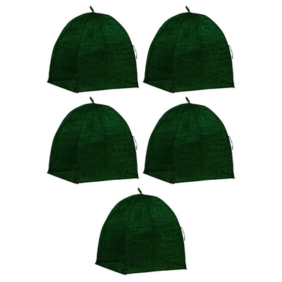 NuVue 20250 22 Inch Winter Plant Shrub Protection Cover, Hunter Green (5 Pack)