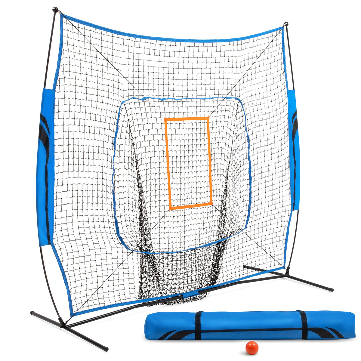 Training Equipment Baseball Pitching/Batting Net, Blue and Orange (Open Box)