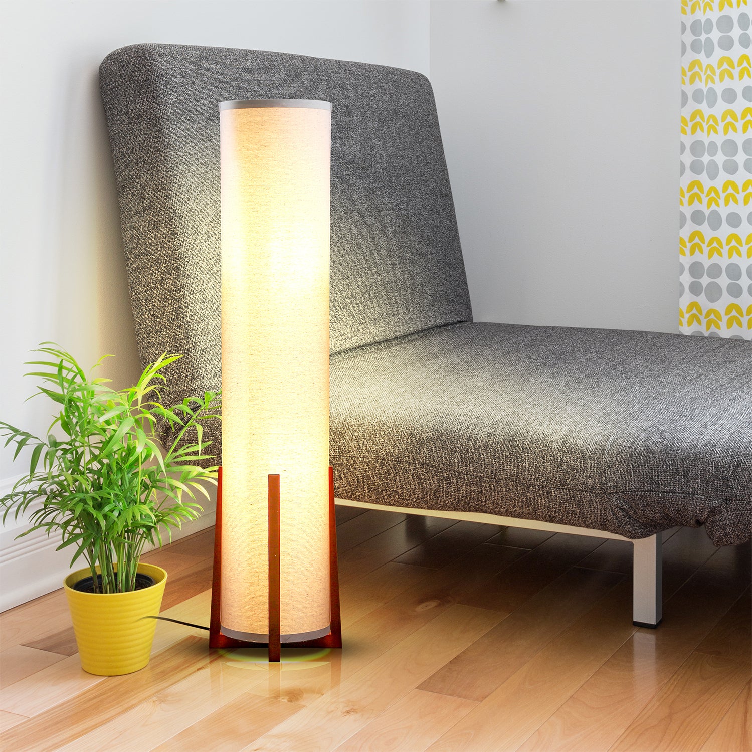 Brightech Parker 48" Tall Decorative Tower Shade Soft LED Light Floor Lamp(Used)