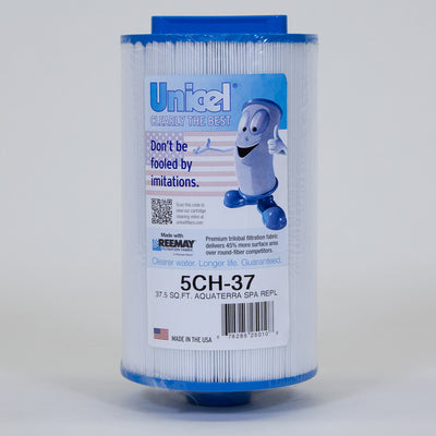 Unicel 5CH-37 Replacement 37.5 SqFt Filter Cartridge for Hot Tub Spa, 221 Pleats