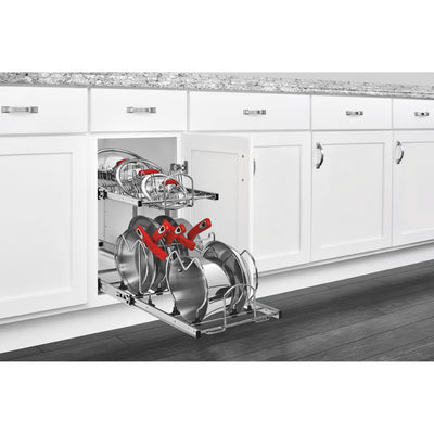 Rev-A-Shelf 5CW2-1222-CR 12" Cabinet Pullout 2-Tier Cookware Organizer (2 Pack) - VMInnovations