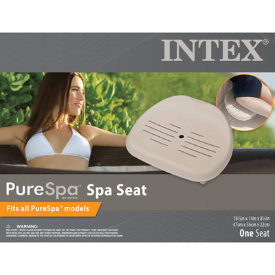 Intex Slip Resistant Hot Tub Seat (2 Pack) and Inflatable Spa Headrest (2 Pack)