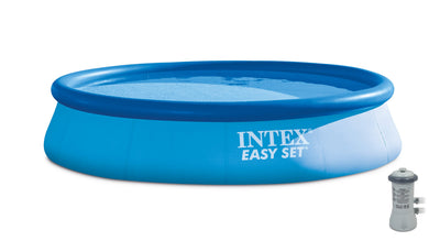 Intex 13'x32"  Swimming Pool Kit & Pump 15' Pool Debris Vinyl Round Cover Tarp