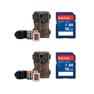 Stealth Cam 8MP Camera w/ SD Card (2 Pack), SanDisk 16GB SD Memory Card (2 Pack)