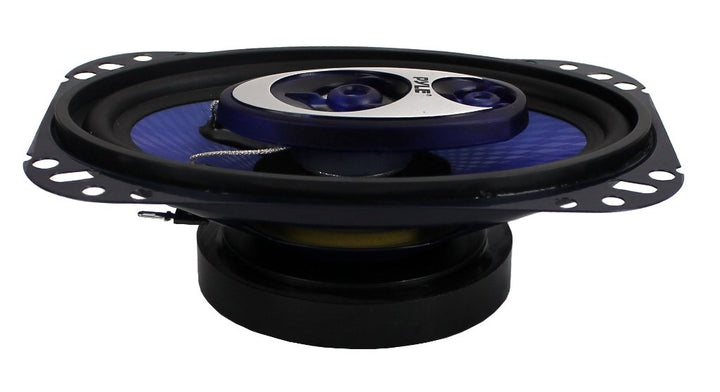 2) New Pyle 4x6" 240W 3 Way Car Audio Speakers PAIR Blue (Refurbished)(Open Box)