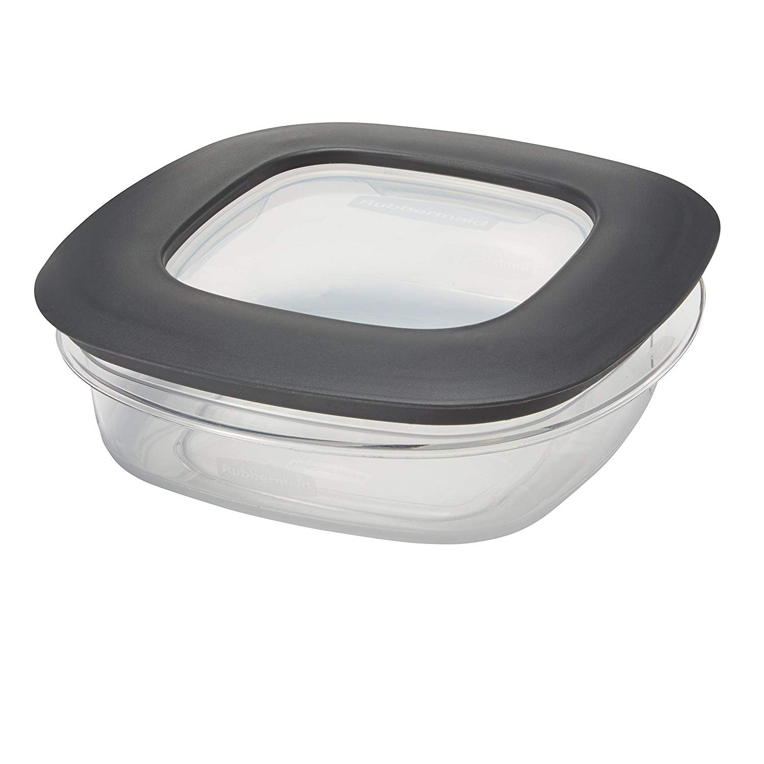 Rubbermaid 3 Cup Square Premier Plastic Storage Container w/ Lid, Clear (4 Pack)
