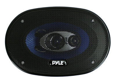 2) New Pyle 4x6" 240W 3 Way Car Coaxial Audio Speakers PAIR Blue (Refurbished)