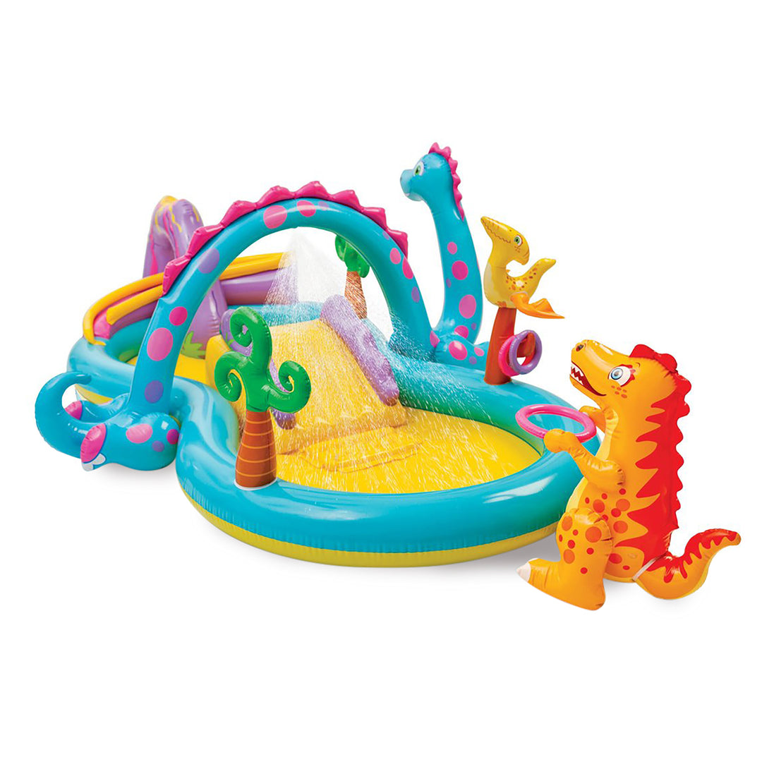 Intex Dinoland Kiddie Swimming Pool and Dinosaur Kiddie Inflatable Swimming Pool