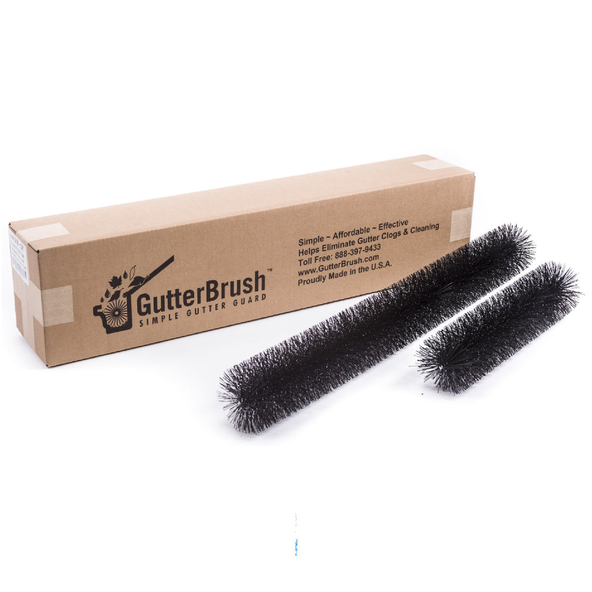 GutterBrush 5" Simple Roof Gutter Guard Cover w/ Bristles, 15 Ft. Pack(Open Box)