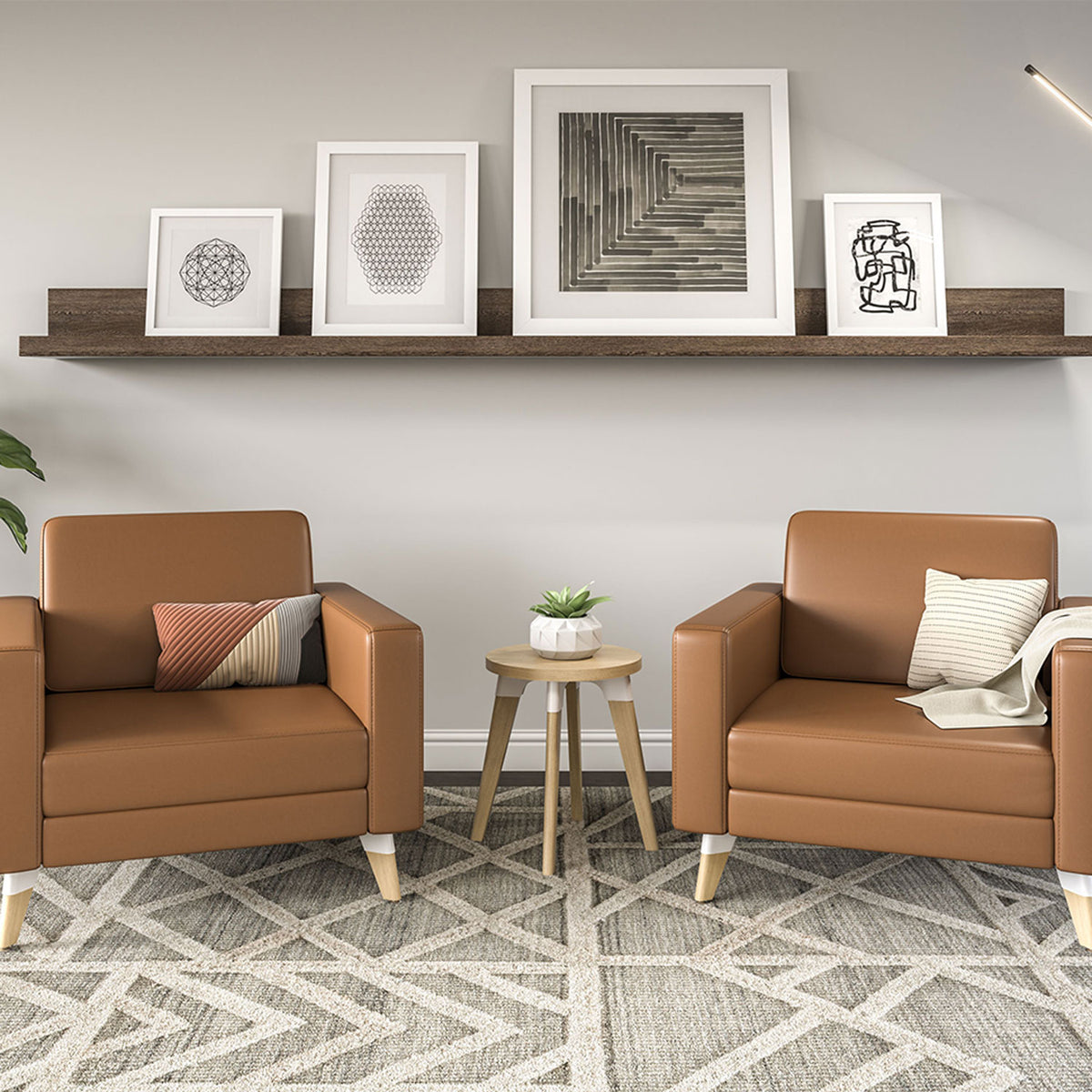 Safco Resi Maple Accent Coffee Side Sofa Bed Lounge End Table Natural (Open Box)