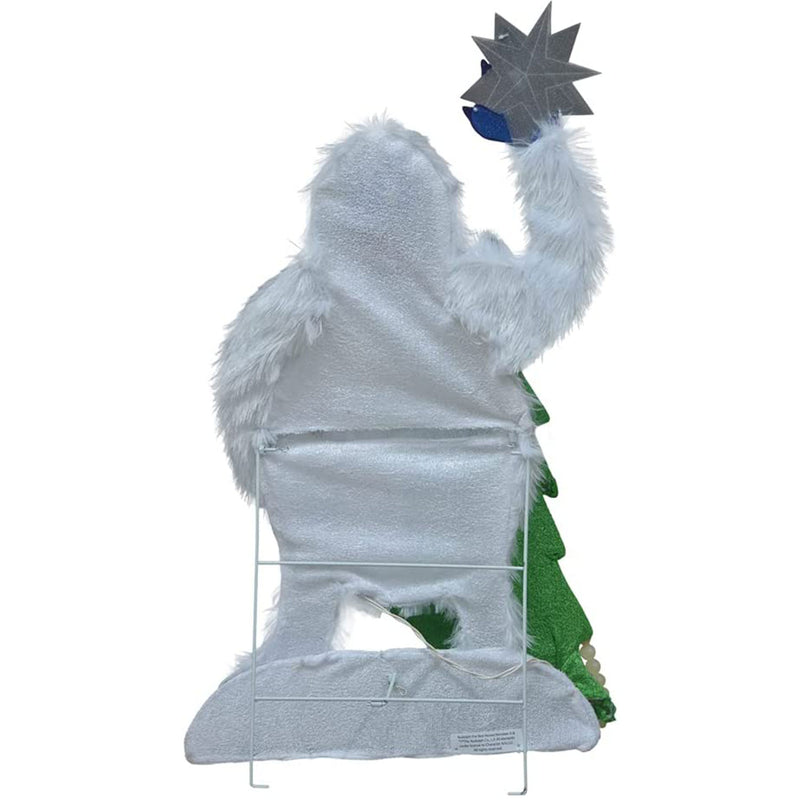 ProductWorks 32 Inch Bumble Christmas Tree Pre-Lit Yard Ornament Holiday Decor