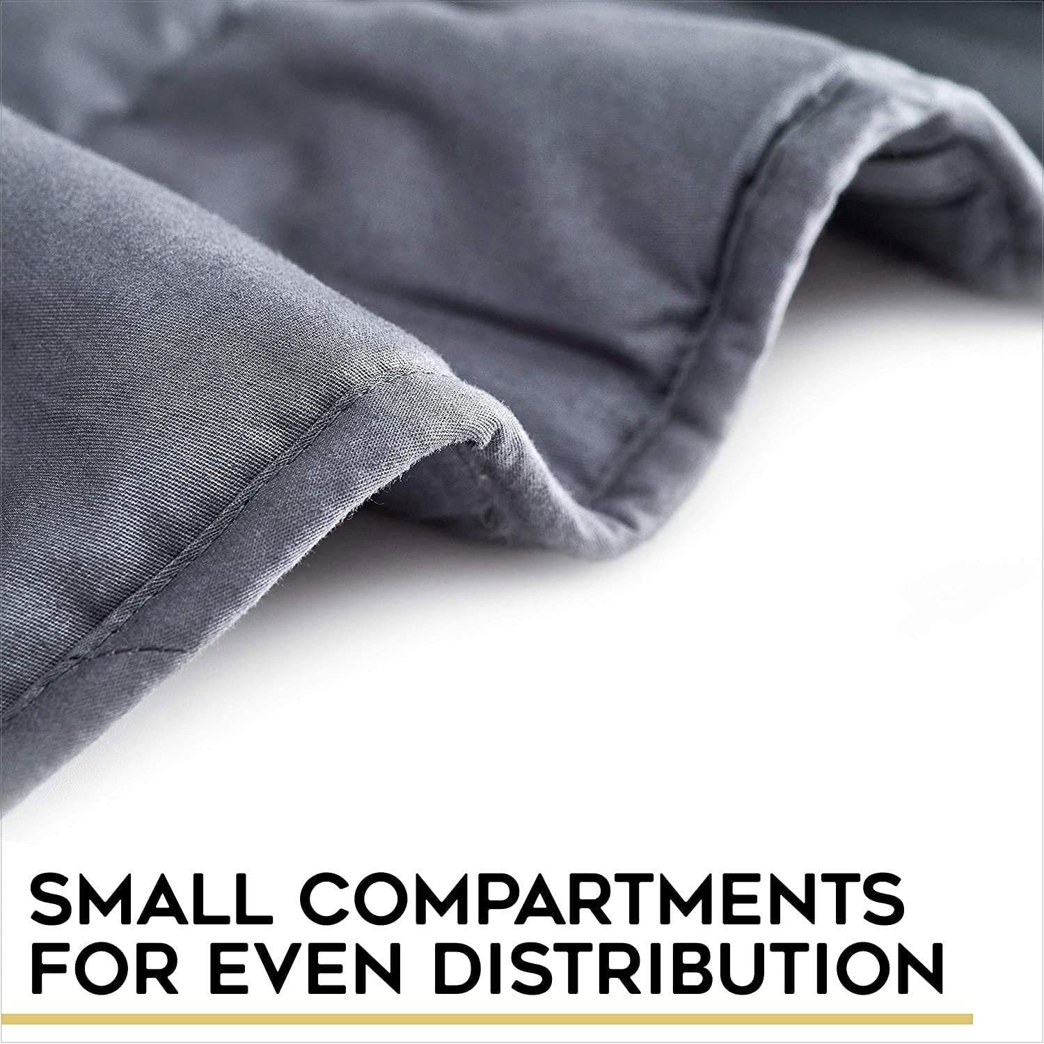 YnM Cotton Weighted Blanket & Duvet for Queen & King Beds, Grey (Open Box) - VMInnovations