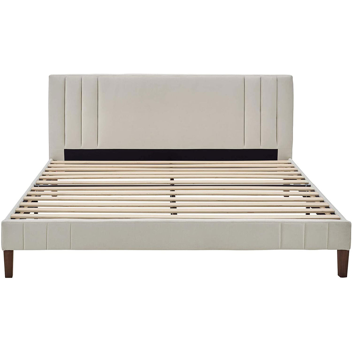 Classic Brands Chicago Modern Tufted Upholstered Platform Bed Frame, King, Shell