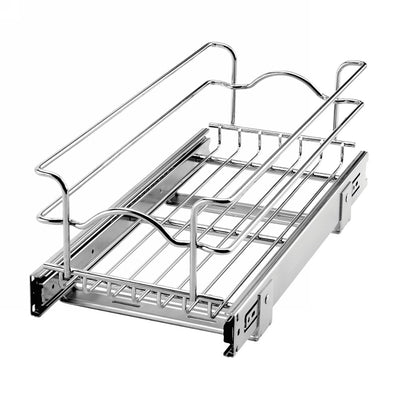 Rev-A-Shelf Pullout Single Basket for Kitchen Cabinets, 9 x 18 In, 5WB1-0918-CR - VMInnovations