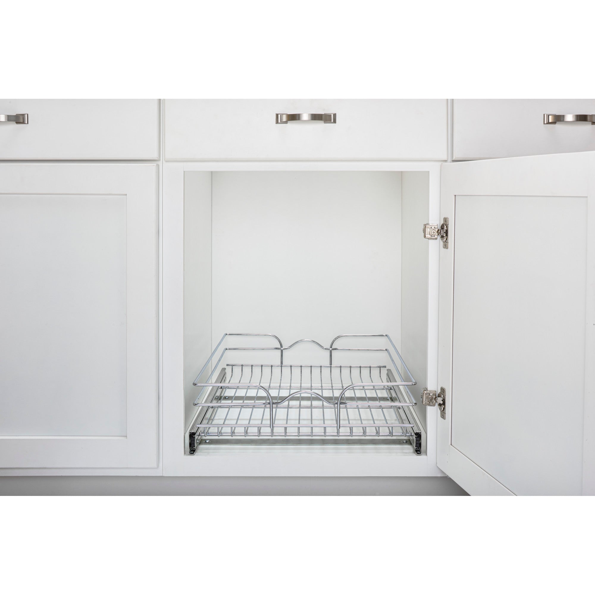 Rev-A-Shelf Pullout Basket Organizer for Kitchen or Vanity Cabinets, 15 x 20 In, 5WB1-1520CR-1