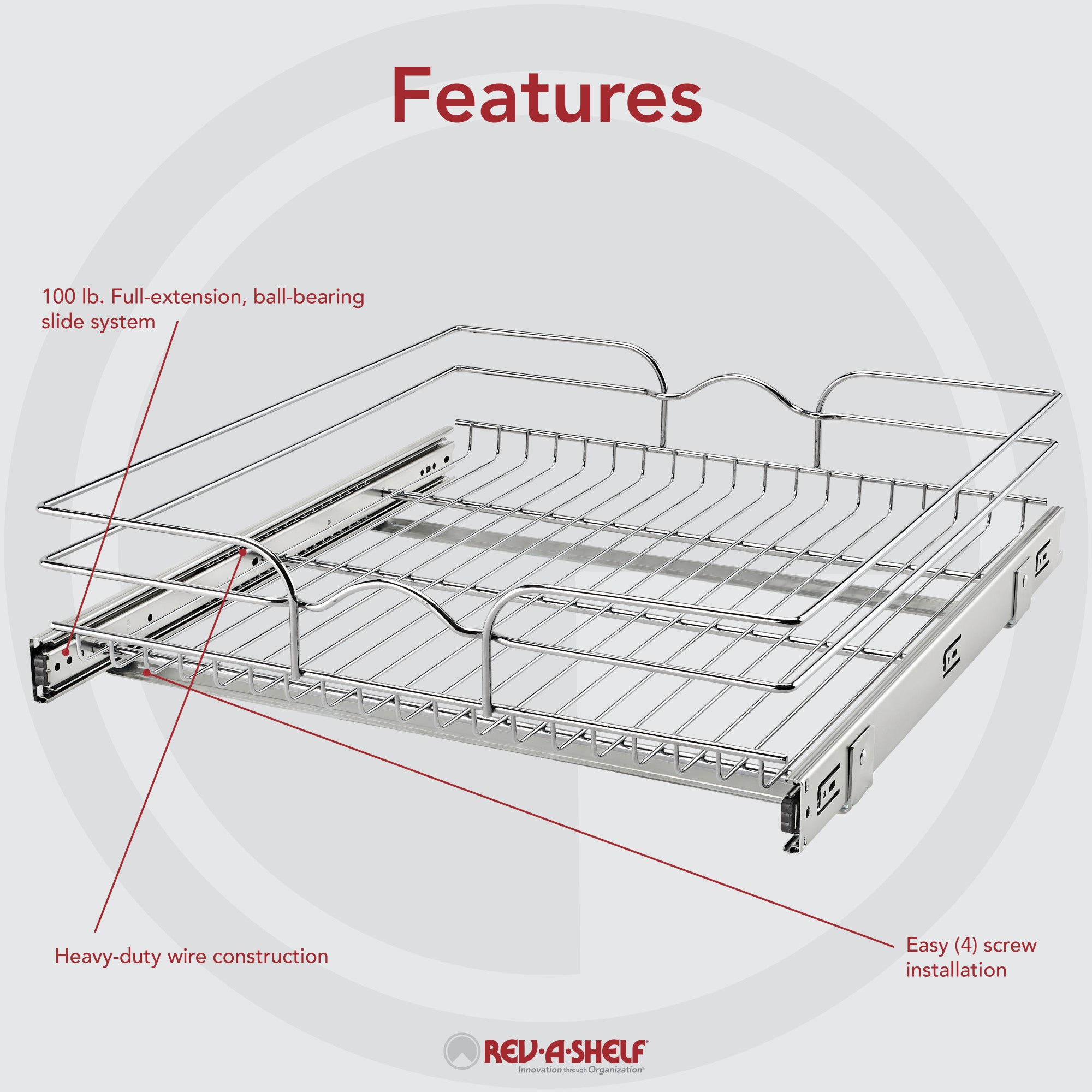 Rev-A-Shelf 5WB1-2122CR-1 21x22" Cabinet Pull Out Basket (Certified Refurbished)