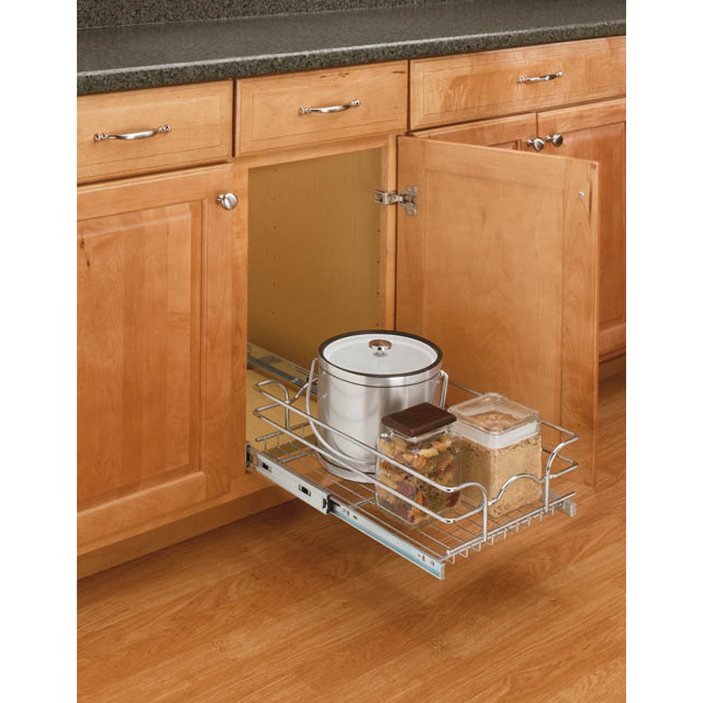 Rev-A-Shelf 22 Inch Base Cabinet Pullout Single Wire Sink Basket (Open Box)