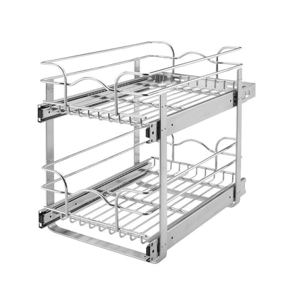 Rev-A-Shelf 12" Wide 22" Deep Base Cabinet 2 Tier Pull Out Wire Basket(Open Box)
