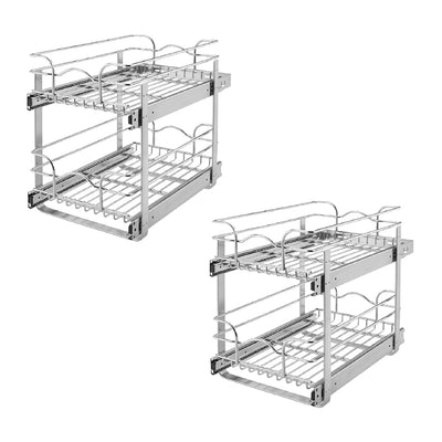 Rev-A-Shelf Kitchen Cabinet Pull Out Wire Basket & Pull Out 2 Tier Wire Baskets