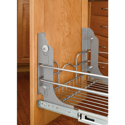Rev-A-Shelf 15 Inch Single Wire Basket Pull Out Cabinet Organizer (Used)