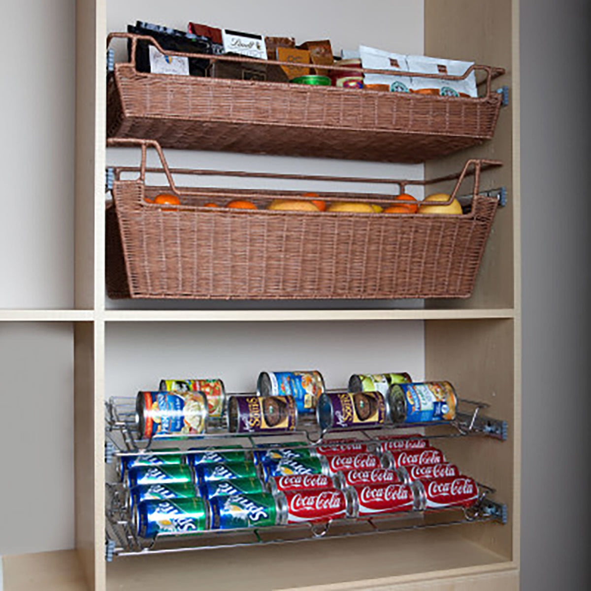 Rev-A-Shelf Sidelines 5WSCR-30CR-1 30" Chrome Wire Pullout Sliding Spice Rack