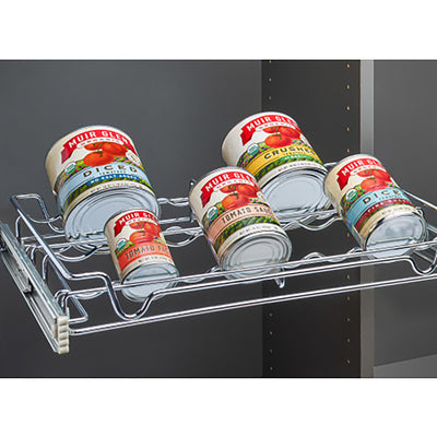 Rev-A-Shelf Sidelines 5WSCR-30CR-1 30" Chrome Wire Pullout Sliding Spice Rack