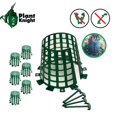 Plant Knight Tree Trunk Guard Protector for Garden Protection, 6 Pack (Green) - VMInnovations