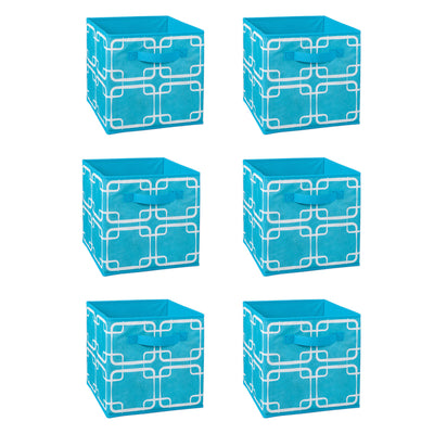 ClosetMaid Cubeicals Fabric Organizer Drawer Cube w/ Handle, Ocean Blue (6 Pack)