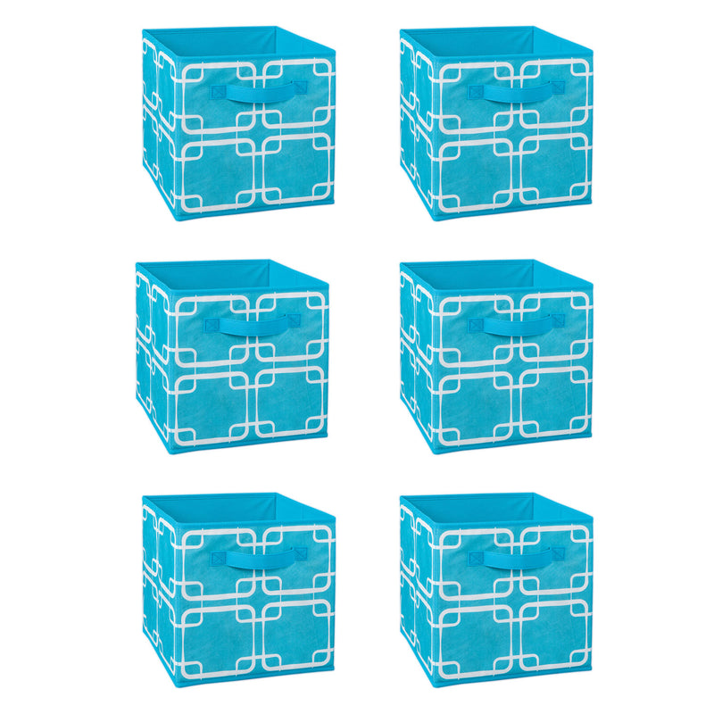 ClosetMaid Cubeicals Fabric Organizer Drawer Cube w/ Handle, Ocean Blue (6 Pack)