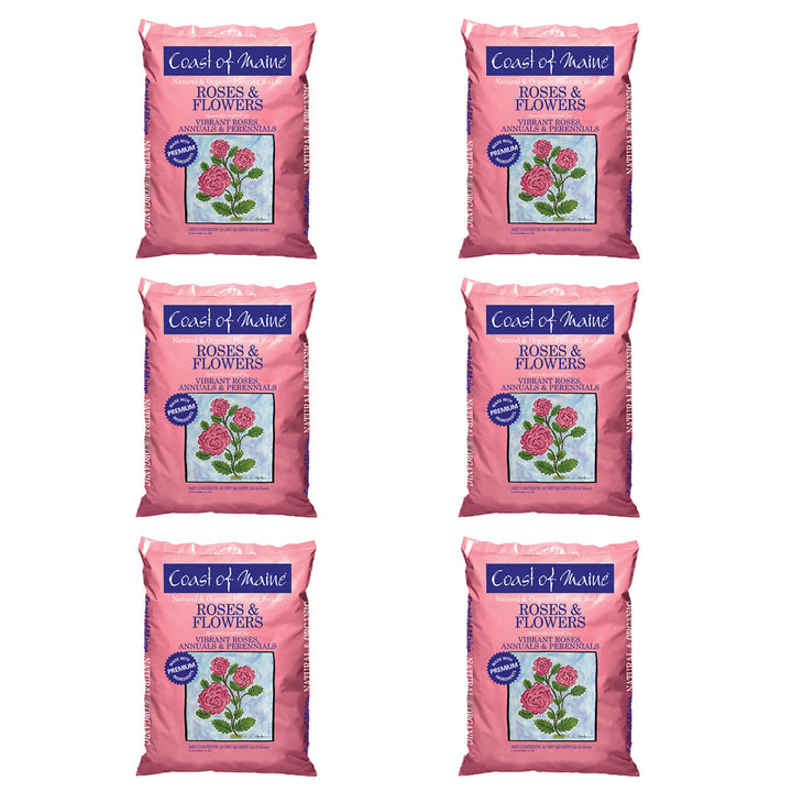 Coast of Maine Organic Potting Soil for Roses and Flowers, 20 Quart Bag (6 Pack) - VMInnovations