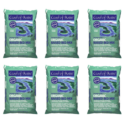 Coast of Maine Castine Blend Raised Bed Gardening Soil Mix, 1 Cu Ft (6 Pack) - VMInnovations