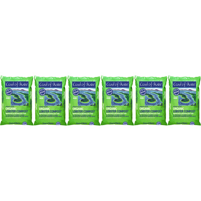 Coast of Maine Quoddy Blend Lobster Compost Plant Soil, 1 Cubic Foot (6 Pack)