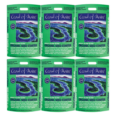 Coast of Maine Organic Seed Starter for Root Plant Cuttings, 16 Qt (6 Pack)