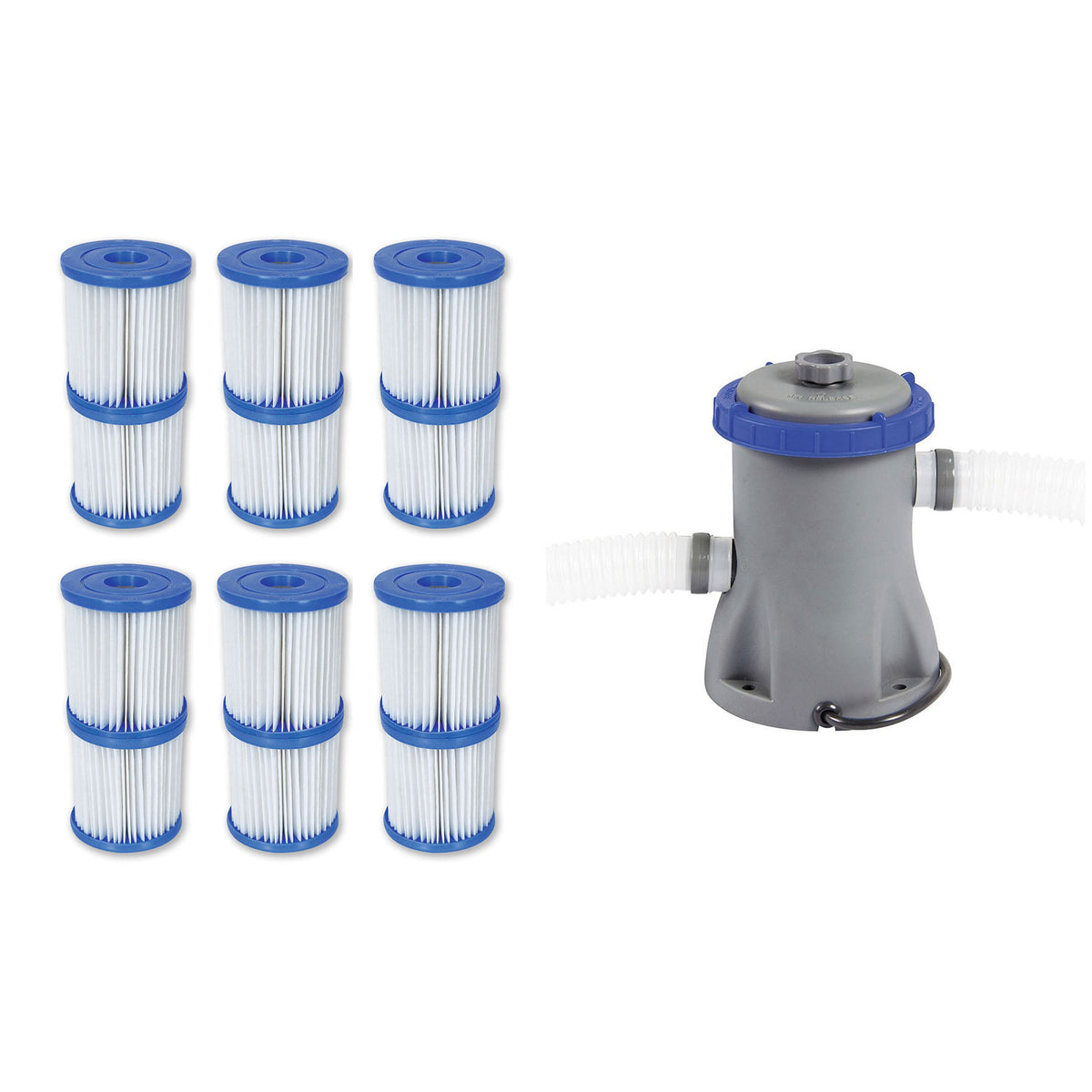 Bestway Type V/K 330 GPH Filter Cartridge (6 Pack) + Filter Pump System