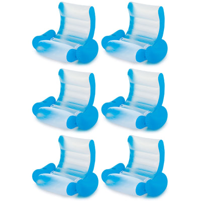 Summer Waves Inflatable Pool Rocking Chair Lounge with Aqua Glow LED (6 Pack)