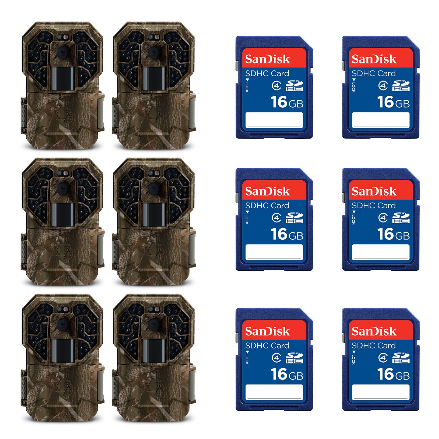 Stealth Cam Pro Infrared Game Camera (6 Pack) + 16GB SD Memory Card (6 Pack)
