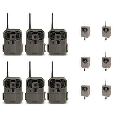 Stealth Cam 12MP Wireless Trail Camera (6 Pack) + Camera Security Box (6 Pack)
