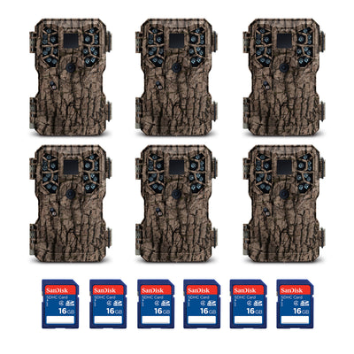 Stealth Cam 8MP Game Camera (Certified Refurbished)(6 Pk) + 16GB SD Card (6 Pk)