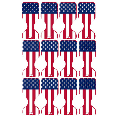 Vos Water Saddle Pool Floating Seat for Adults & Kids, Patriotic Print (12 Pack)