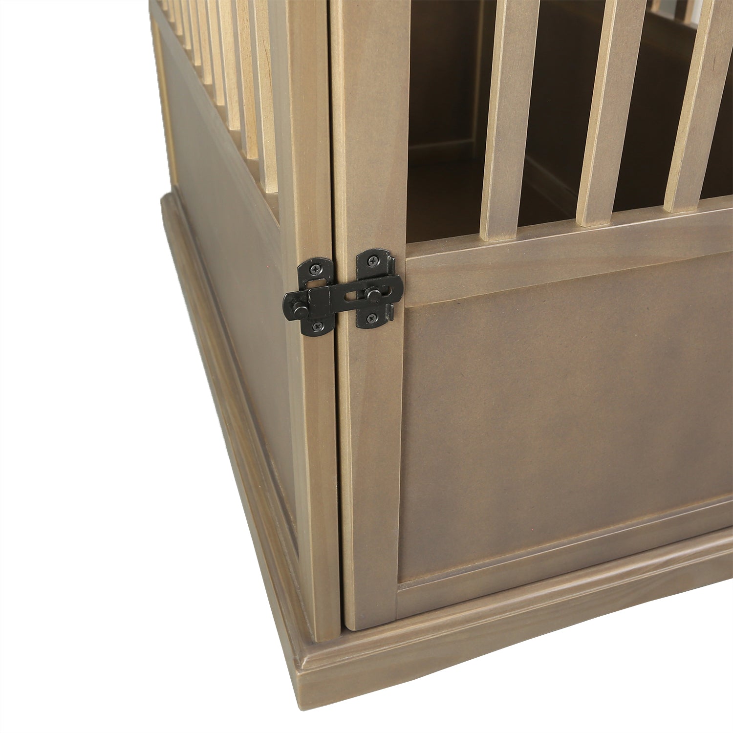 Casual Home Wooden Pet Crate Dog House End Table Night Stand, Taupe Gray (Used)