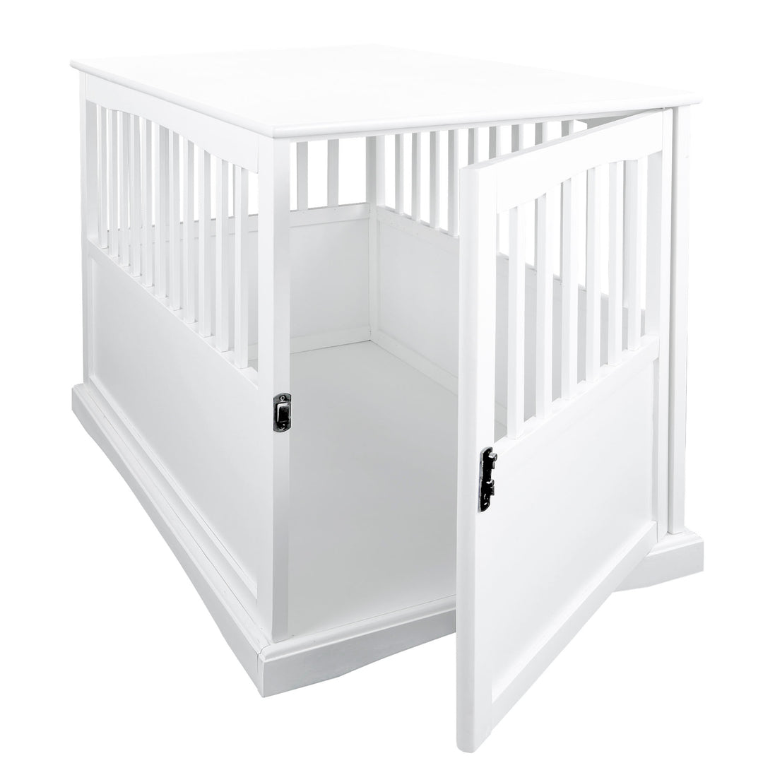 Casual Home White Wooden Pet Crate End Table 27.75 Inches High (Open Box) - VMInnovations